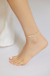 BLISS PEARL AND CHAIN ANKLET